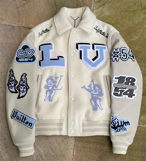 blue lv varsity jacket|louis vuitton monogram varsity jacket.